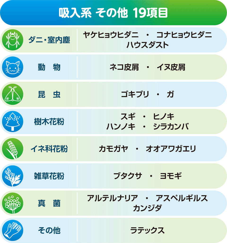 吸収系 その他 19項目
